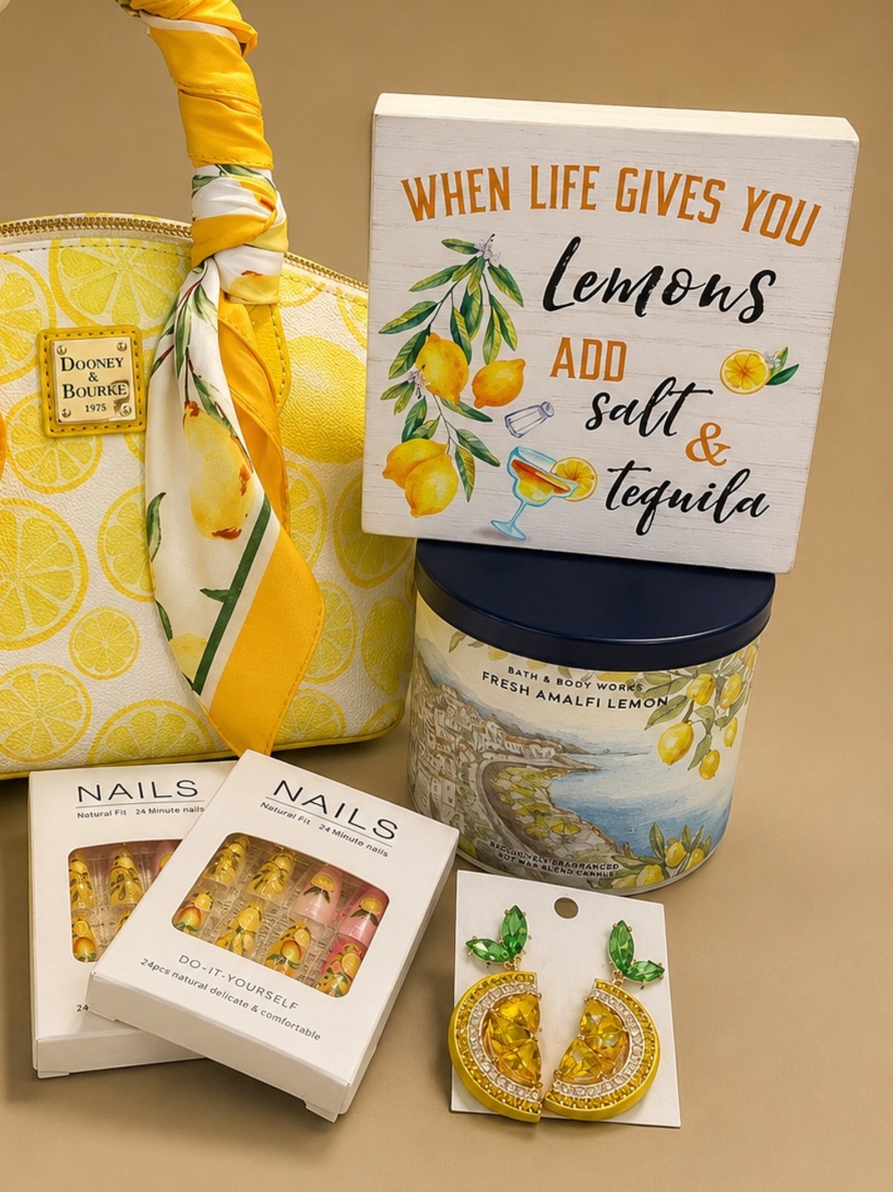 Dooney & Bourke Yellow Lemon-Print Top-Handle Satchel With Dustbag Bundle - Picture 3 of 10